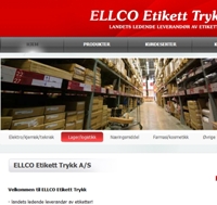 ELLCO Etikett Trykk AS hjemmesider